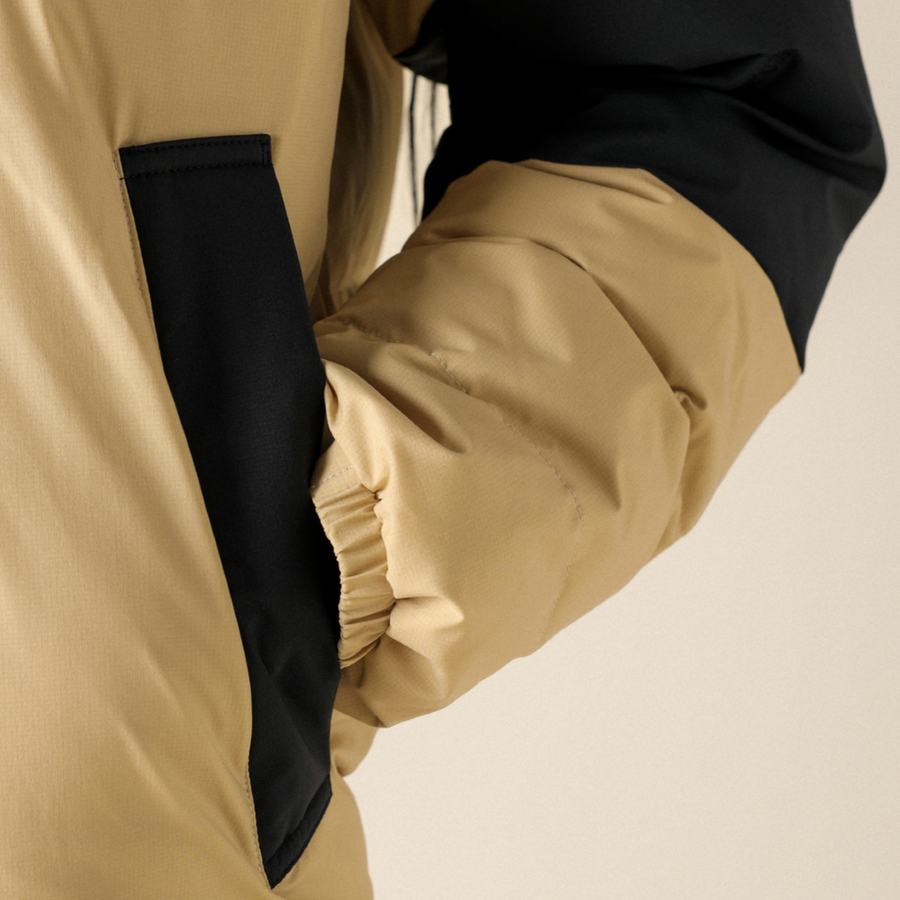 Mizuno GORETEX WINDSTOPPER DHAULAGIRI DOWN JACKET Beige taupe / black